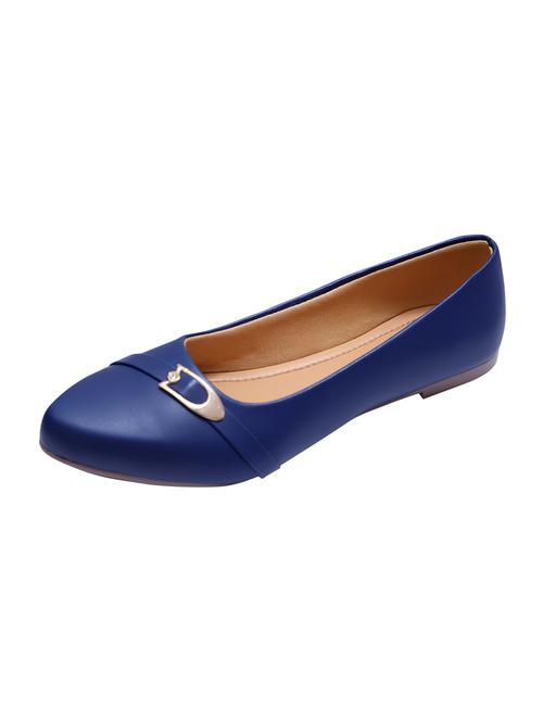 women blue slip on ballerina - 21904358 - Standard Image - 0