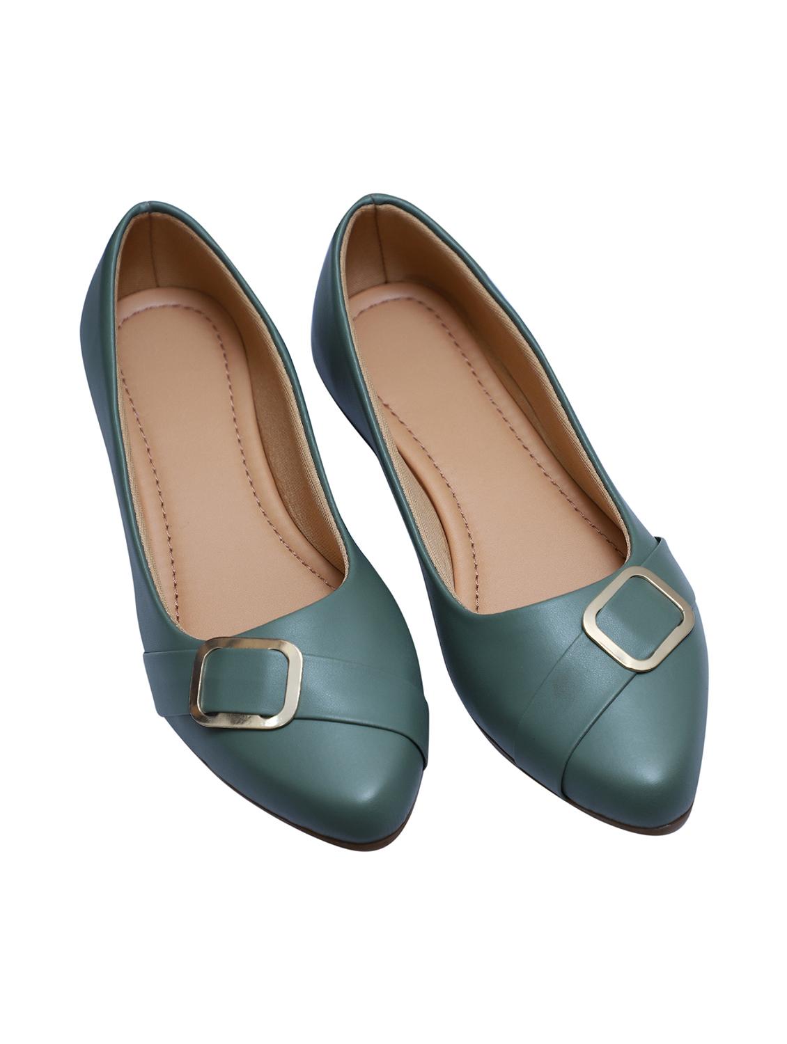 women green slip on ballerina - 21904361 -  Zoom Image - 0