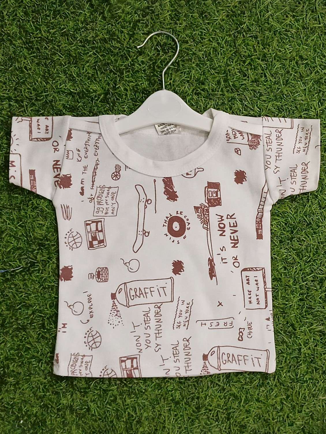 kids printed t-shirt & dungree set - 21904413 -  Standard Image - 4