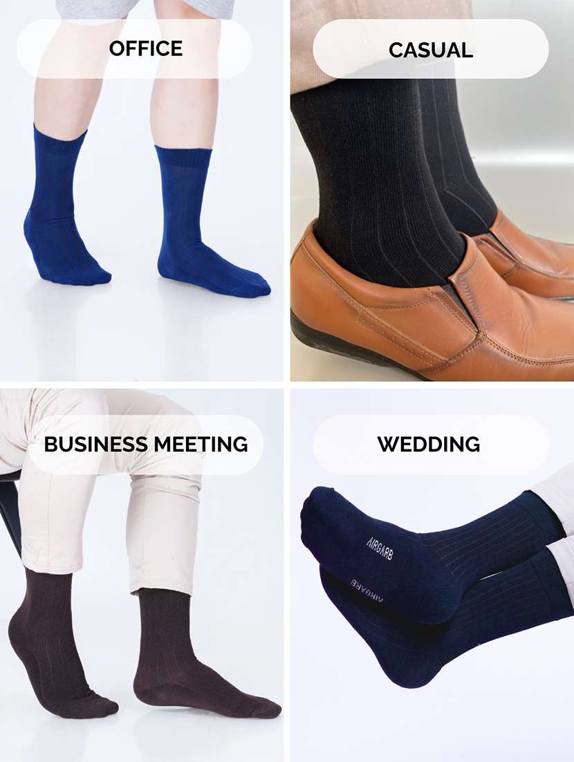 men pack of 2 above ankle length socks - 21904555 -  Standard Image - 4