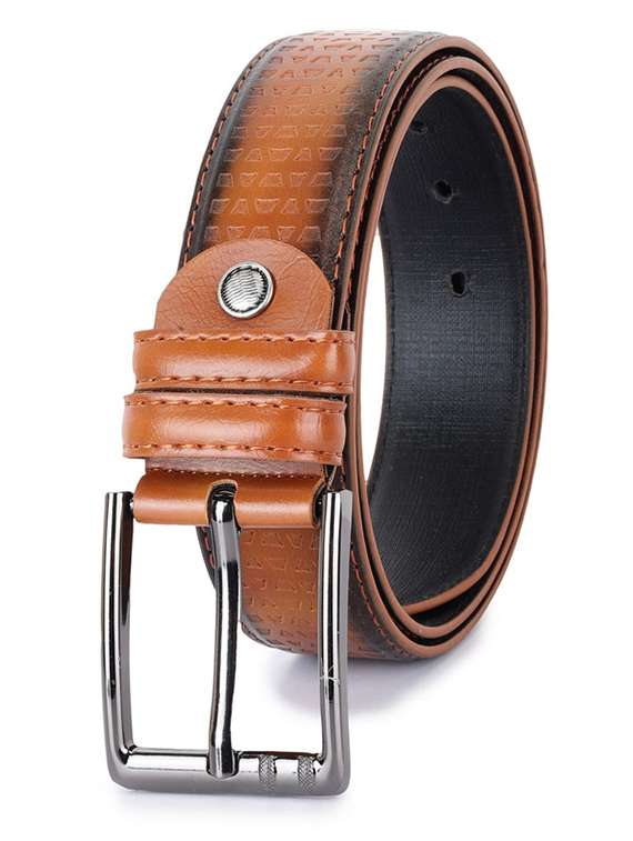 men tan textured belt - 21904605 -  Standard Image - 1