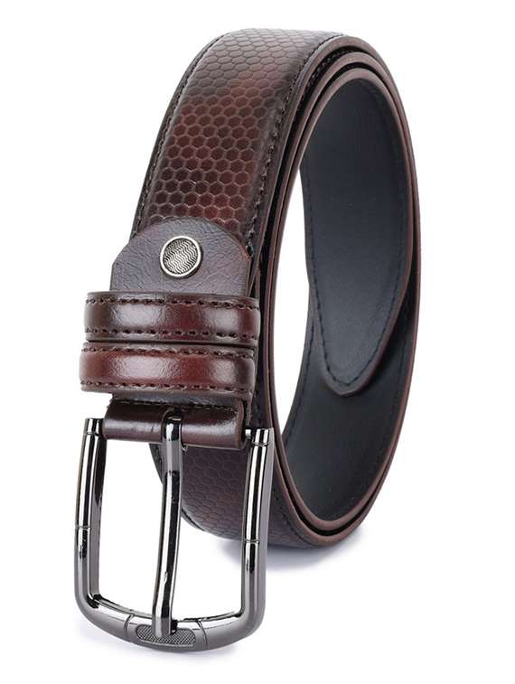 men brown textured belt - 21904626 -  Standard Image - 1