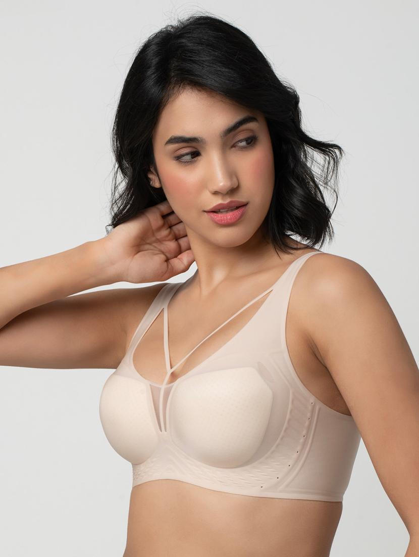 women solid lightly padded bralette - 21904818 - Standard Image - 1
