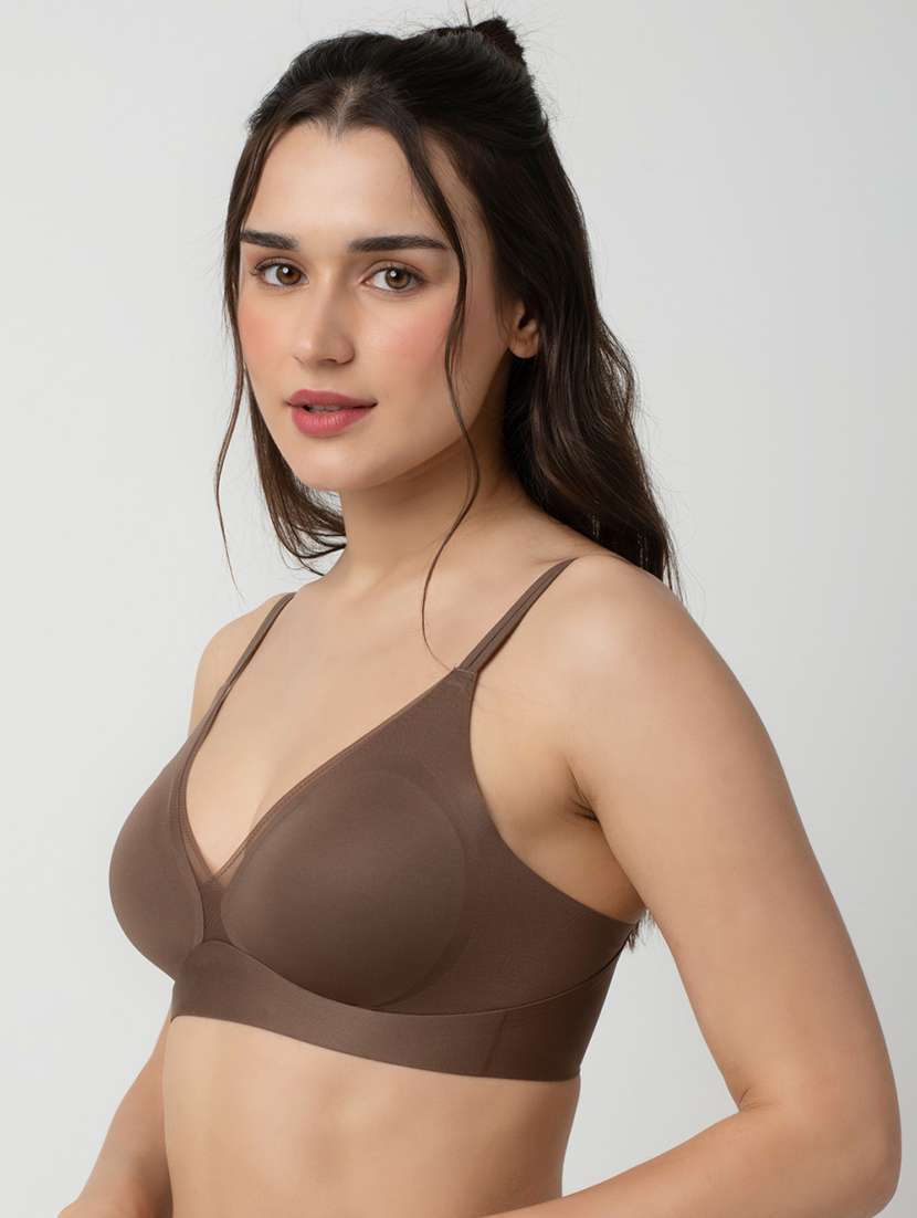 women solid lightly padded styled back  bra - 21904836 -  Standard Image - 1