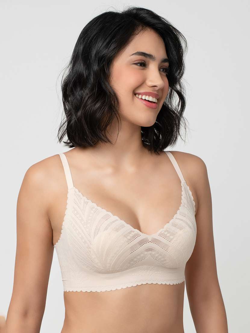women lace detailed non-padded t-shirt bra - 21904843 -  Standard Image - 1