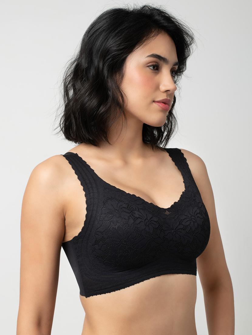 women solid lightly padded bralette  - 21904844 -  Standard Image - 1