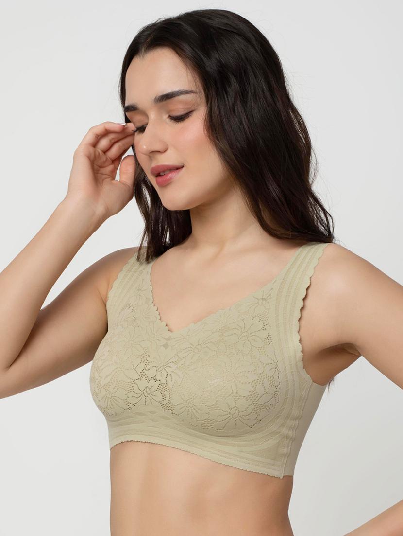 women solid lightly padded bralette  - 21904845 -  Standard Image - 1