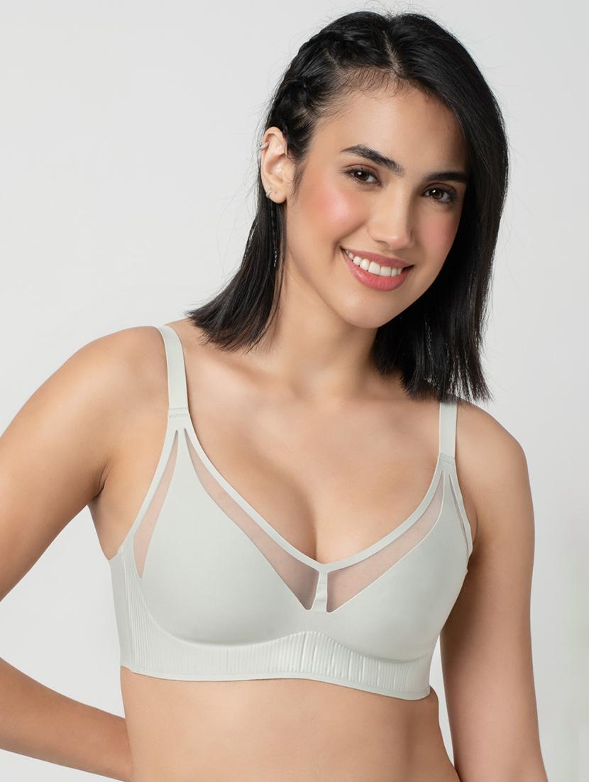 women solid lightly padded full coverage bra - 21904852 - Standard Image - 1