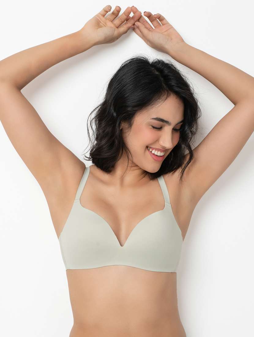 women solid lightly padded bra - 21904856 -  Standard Image - 1
