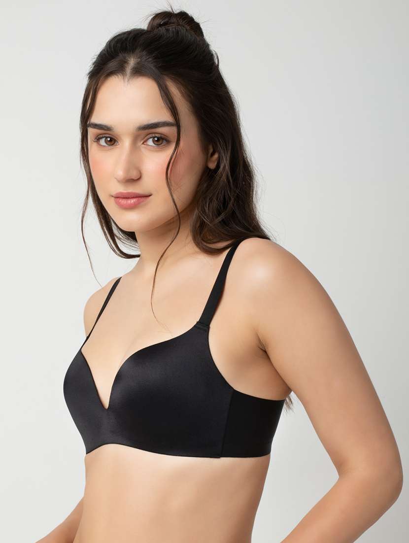 women solid lightly padded bra - 21904858 -  Standard Image - 1
