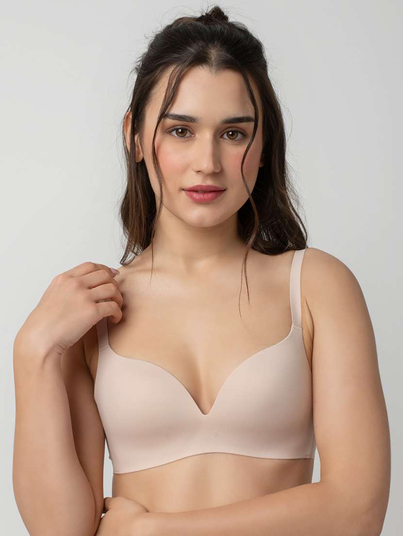 women solid lightly padded bra - 21904859 -  Standard Image - 1