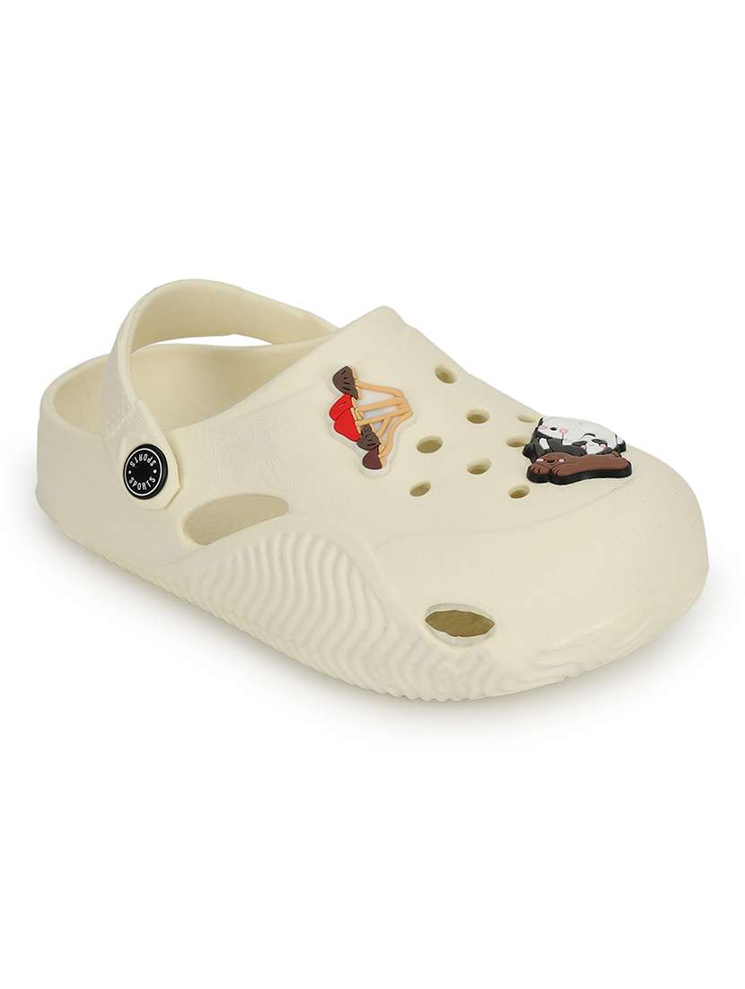 kids beige solid clog - 21904862 -  Standard Image - 1