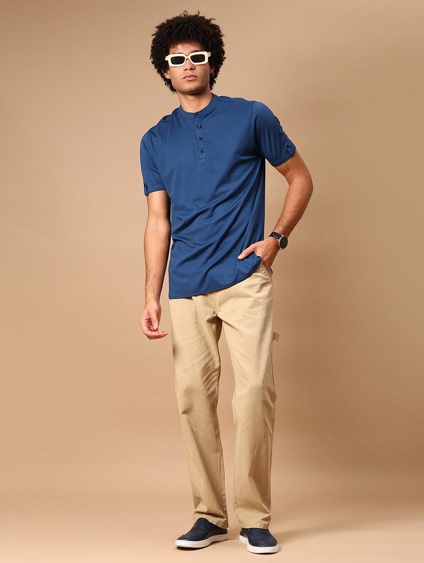 men solid short sleeve regular fit t-shirt - 21904935 - Standard Image - 4