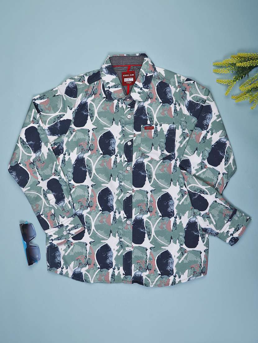 boys printed long sleeve casual shirt - 21904944 -  Standard Image - 1
