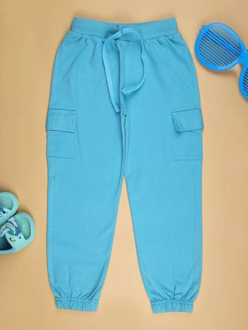 girls solid mid rise cargo - 21904972 -  Standard Image - 0