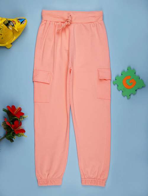 girls solid mid rise cargo - 21904973 -  Standard Image - 0