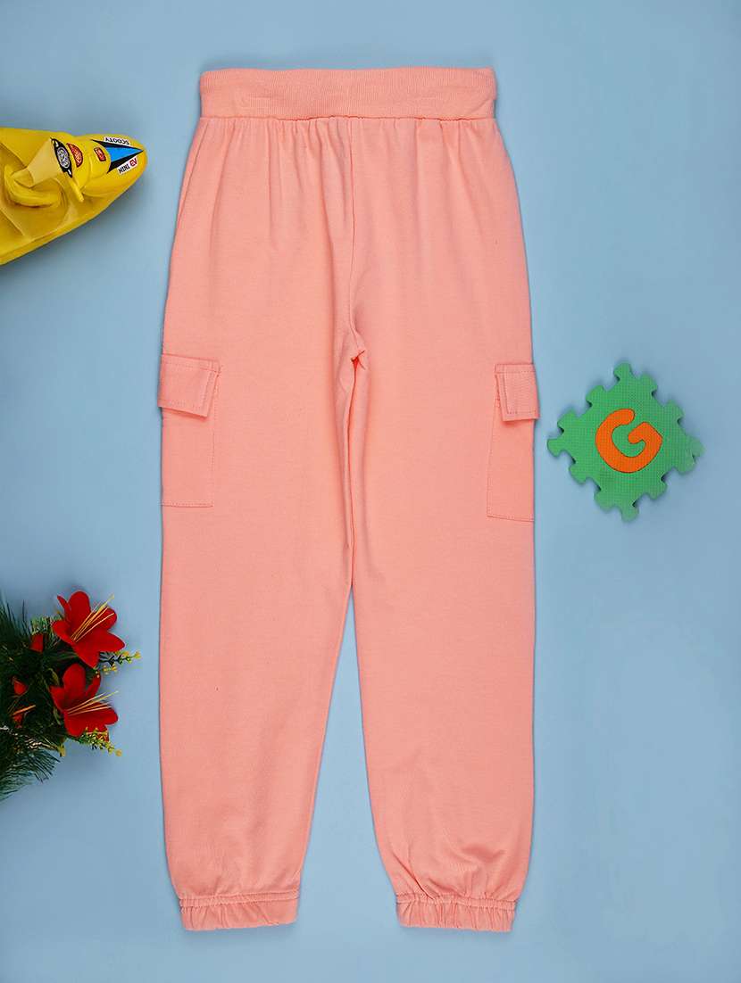 girls solid mid rise cargo - 21904973 -  Standard Image - 1