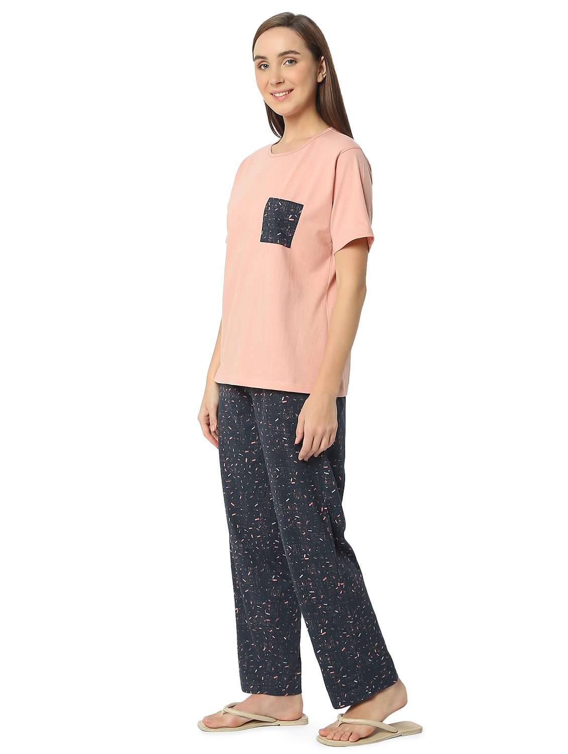 women printed nightwear pyjama set - 21905133 -  Standard Image - 1