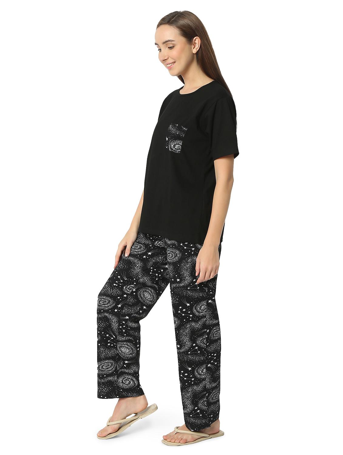 women printed nightwear pyjama set - 21905135 - Standard Image - 1