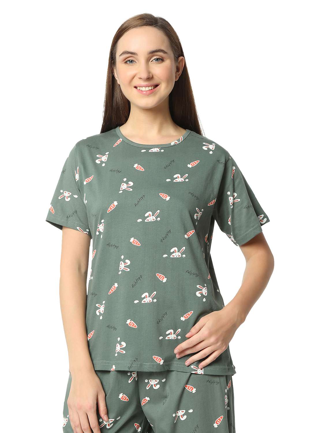 women printed nightwear pyjama set - 21905137 - Standard Image - 4