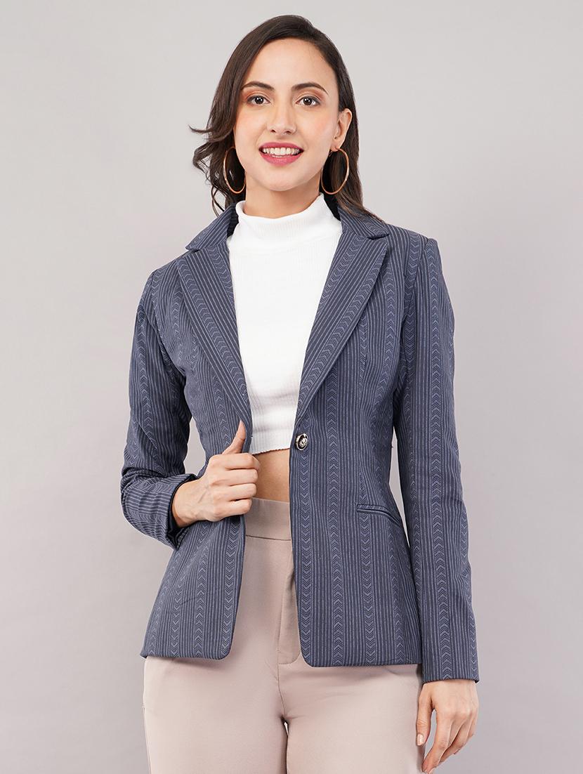 women self designed long sleeves single breasted blazer - 21905187 -  Zoom Image - 0