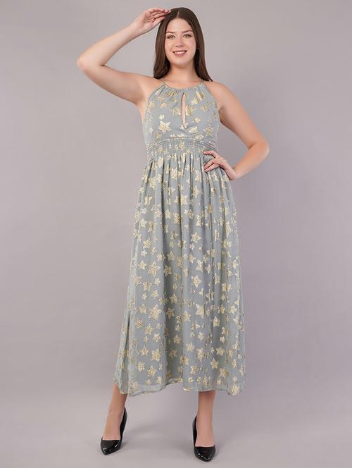 women self designed halter neck a-line dress - 21905232 -  Standard Image - 0