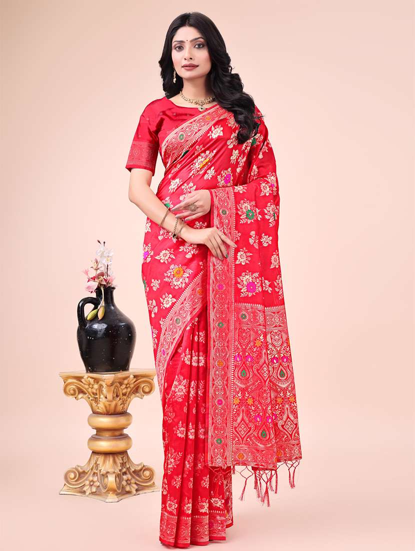 women self design banarasi saree with blouse - 21905256 -  Standard Image - 1