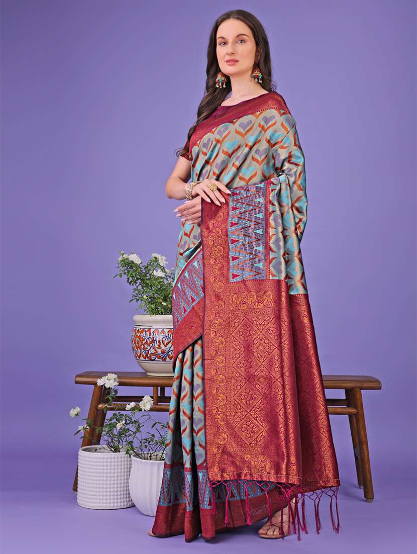 women self design banarasi saree with blouse - 21905259 -  Standard Image - 1