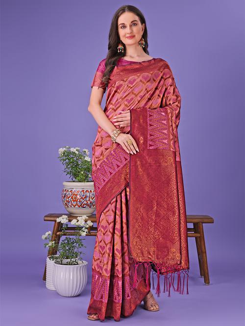women self design banarasi saree with blouse - 21905263 -  Standard Image - 0