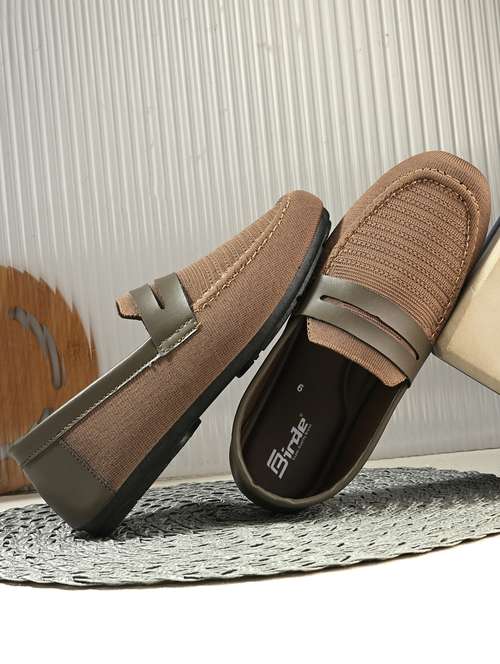 men brown slip on loafer - 21905448 -  Standard Image - 0