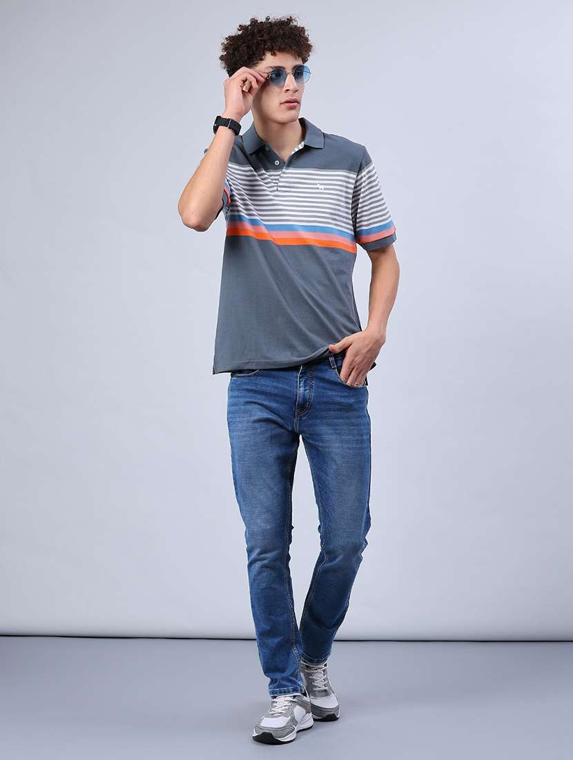 men striped short sleeve regular fit polo t-shirt - 21905478 -  Standard Image - 4