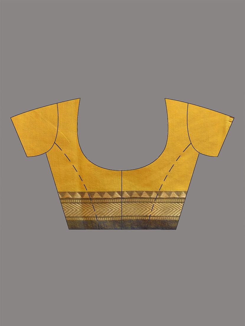 women solid handloom saree with blouse - 21905495 - Standard Image - 6