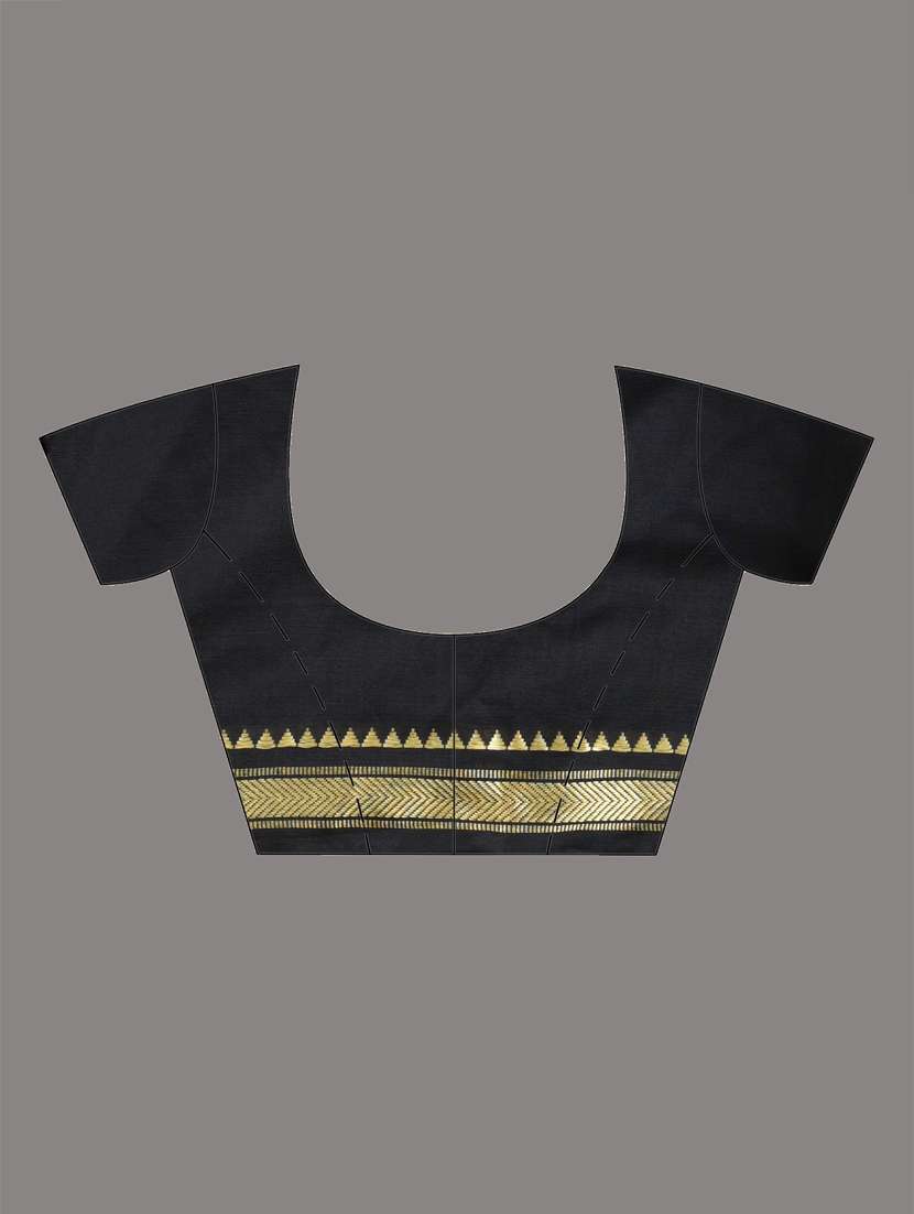 women solid handloom saree with blouse - 21905499 -  Standard Image - 6