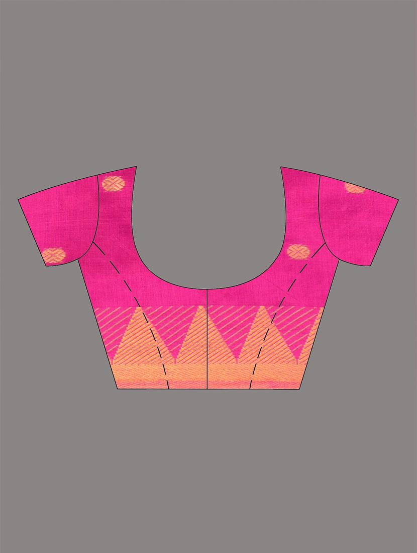 women self design handloom saree with blouse - 21905522 - Standard Image - 6