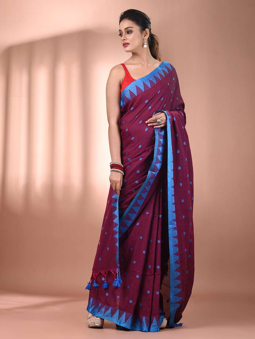 women self design handloom saree with blouse - 21905523 - Standard Image - 1