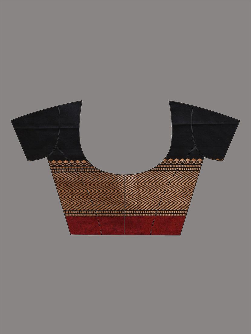 women striped handloom saree with blouse - 21905528 - Standard Image - 6