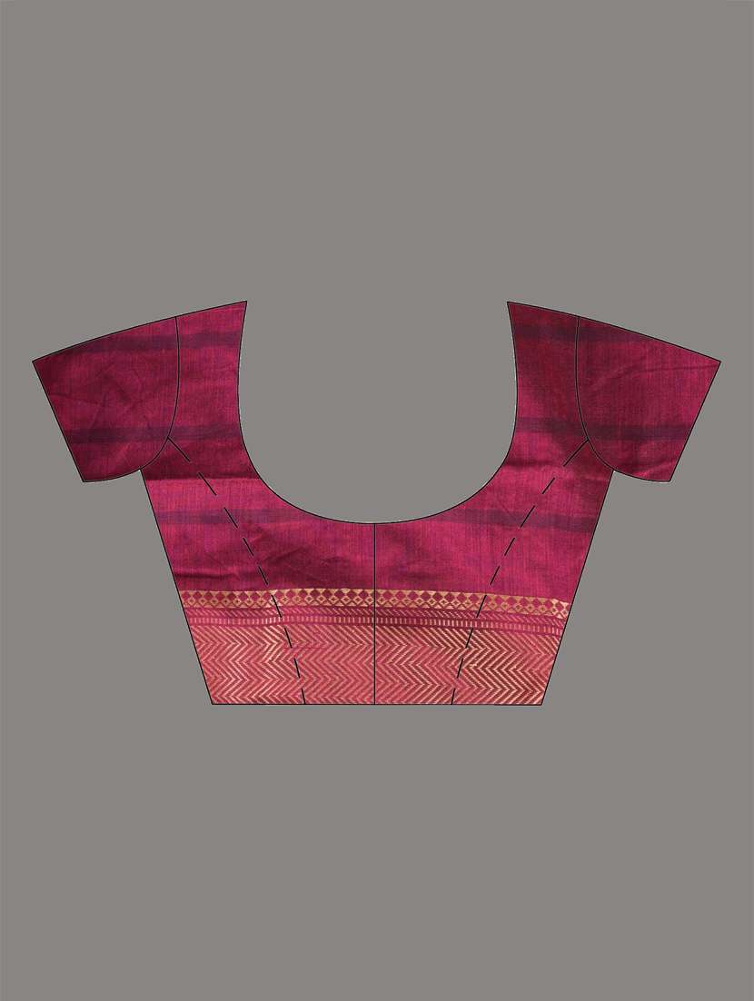 women striped handloom saree with blouse - 21905531 -  Standard Image - 6