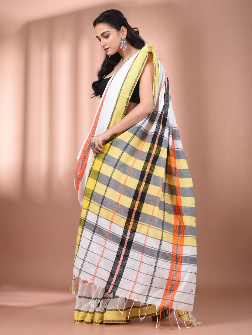 women white handloom saree with blouse - 21905537 -  Standard Image - 1