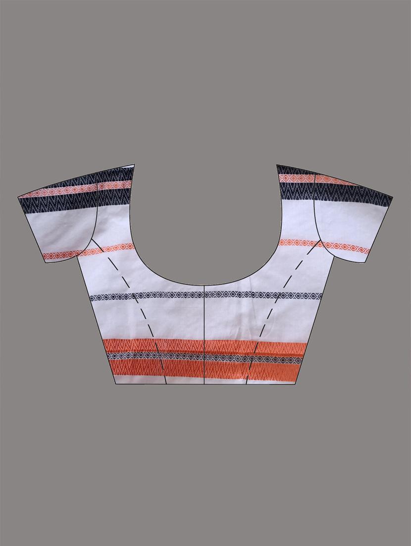 women white handloom saree with blouse - 21905537 - Standard Image - 6