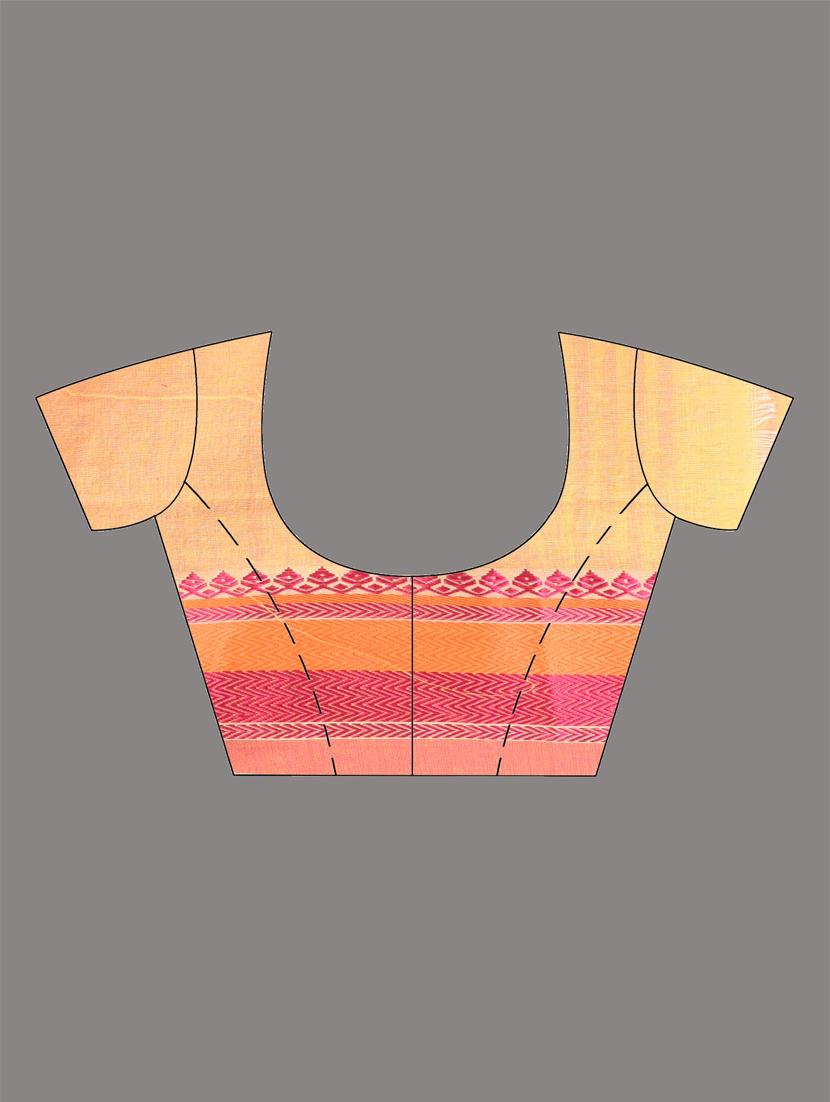 women yellow handloom saree with blouse - 21905545 - Standard Image - 6