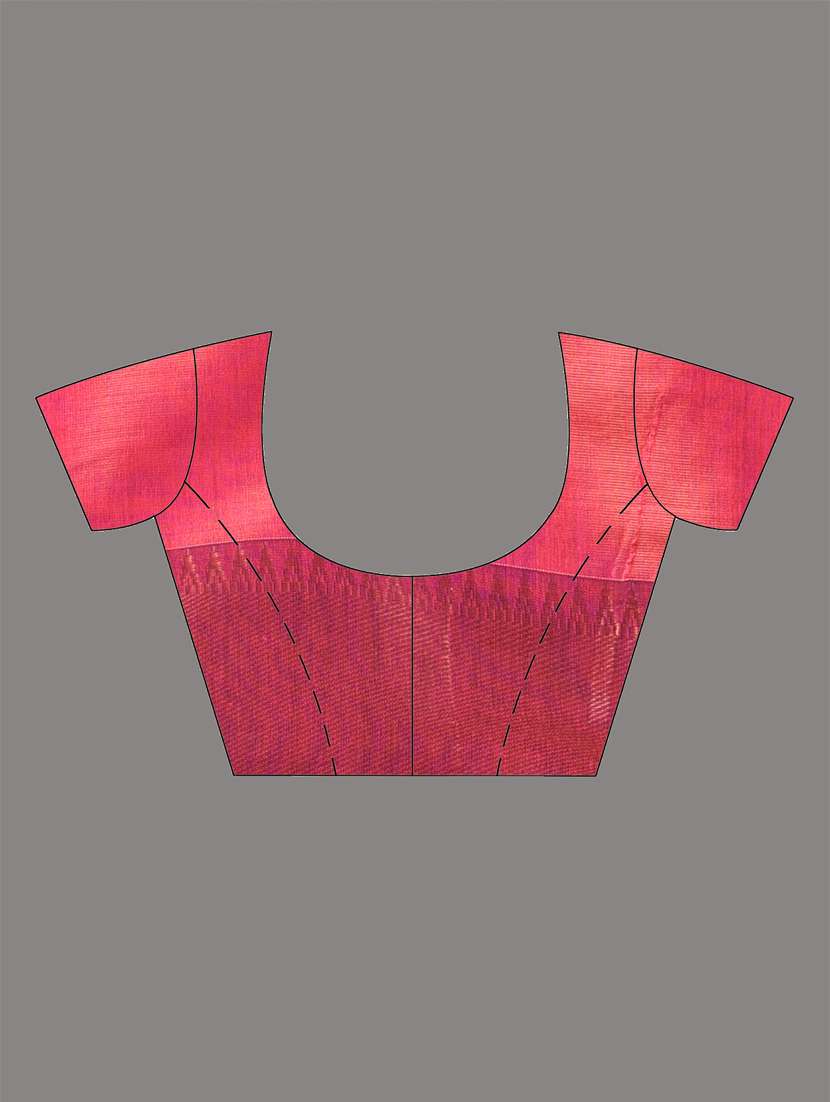 women solid with bordered handloom saree with blouse - 21905558 -  Standard Image - 6