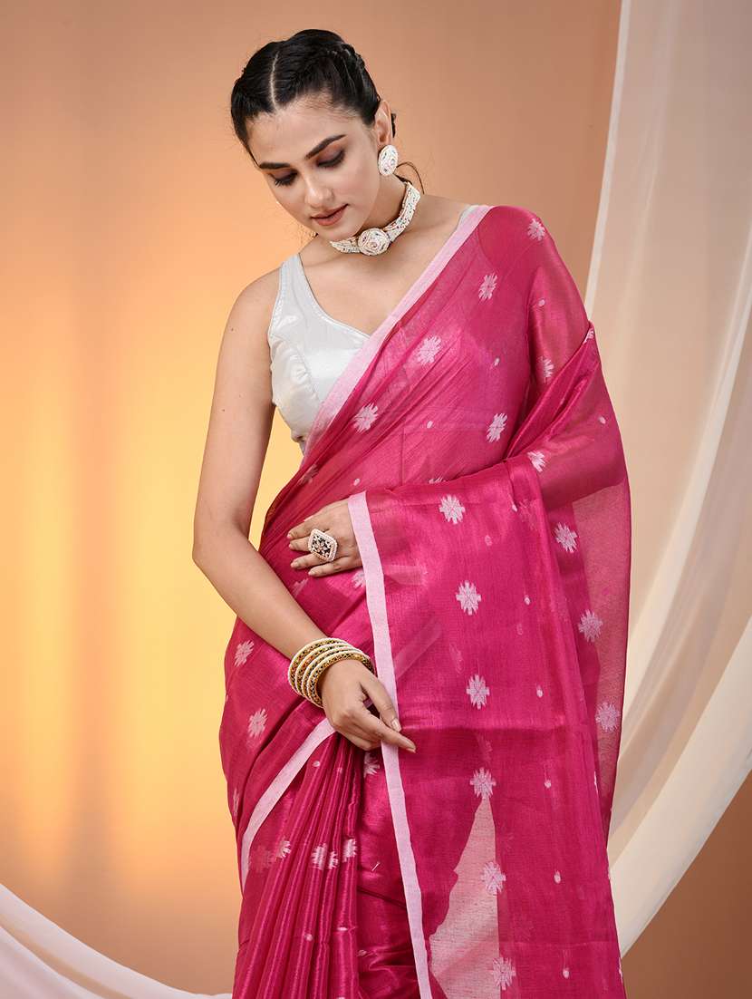 women self design handloom saree with blouse - 21905568 -  Standard Image - 4