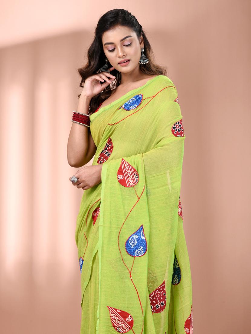 women green handloom saree - 21905608 - Standard Image - 4