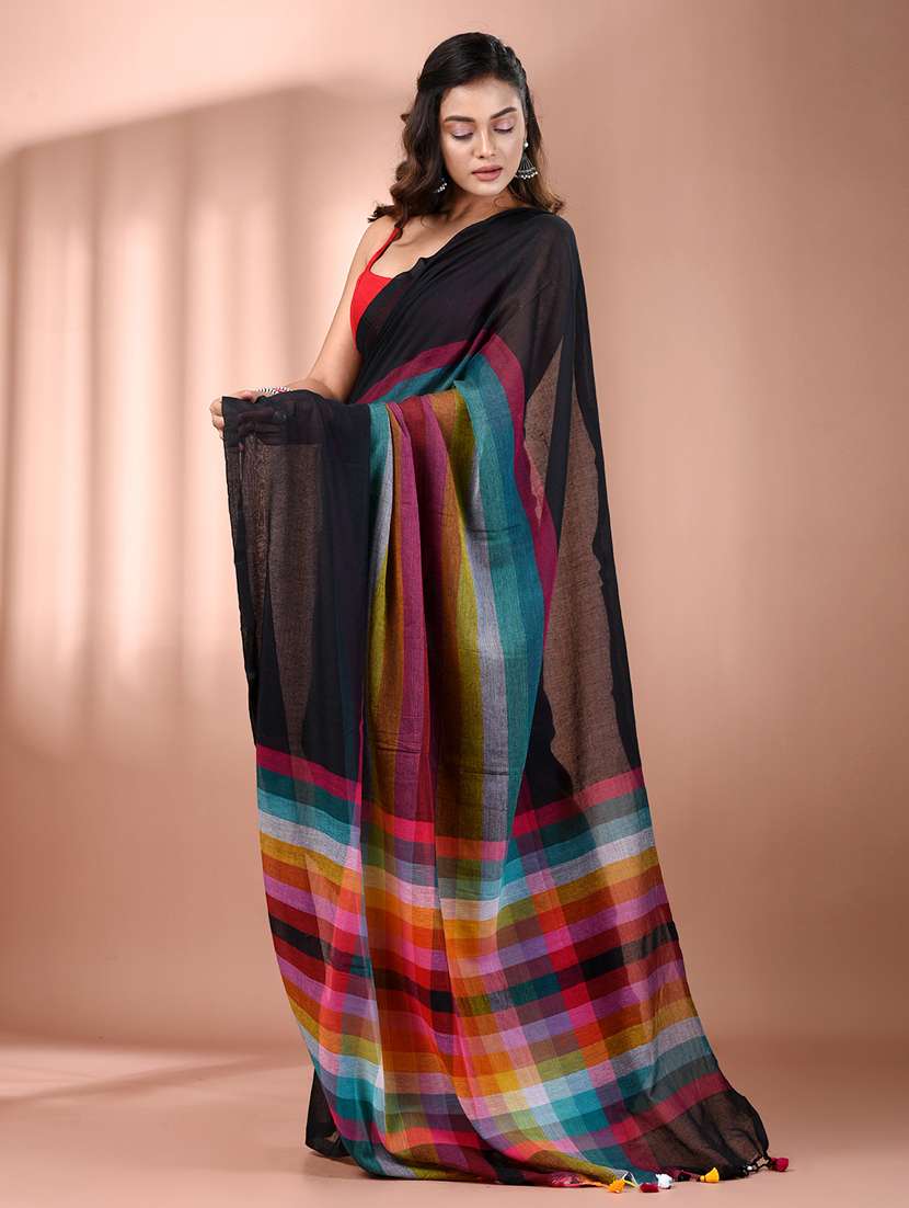 women black handloom saree - 21905610 - Standard Image - 1