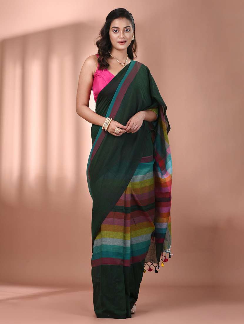 women green handloom saree
