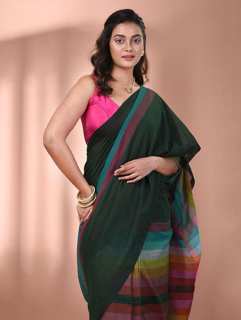 women green handloom saree - 21905611 -  Standard Image - 4