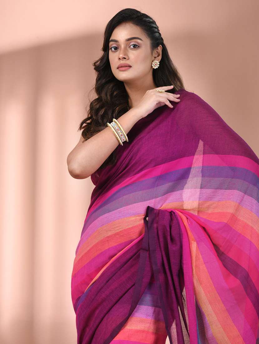 women magenta handloom saree - 21905612 -  Standard Image - 4
