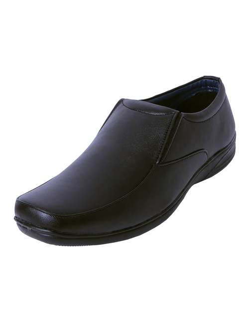 men black slip on formal shoes - 21905621 - Standard Image - 0
