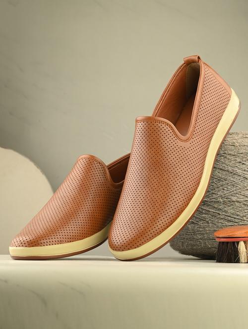 men brown slip on caual shoes - 21905635 -  Standard Image - 0