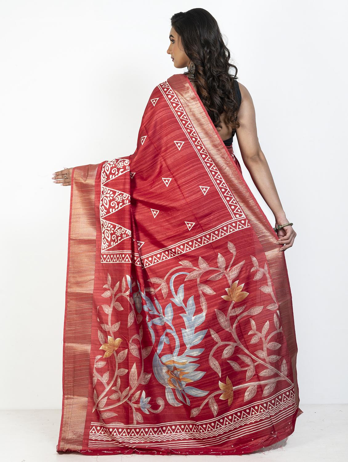 women printed casual wear saree with blouse - 21905653 - Standard Image - 1
